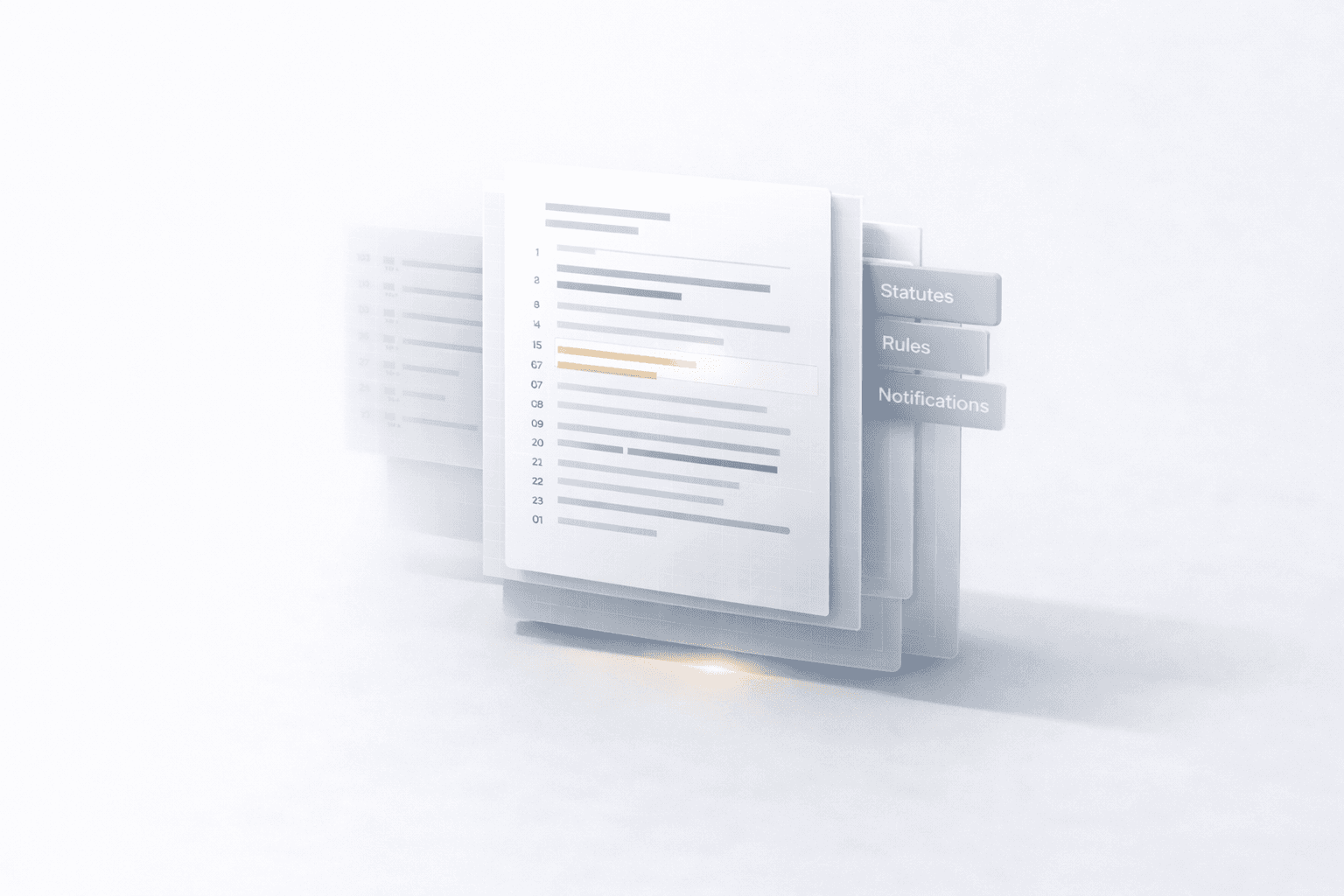 Abstract illustration for statutes and subordinate legislation.